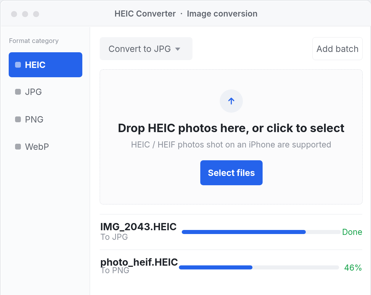 HEIC Converter desktop app on Windows
